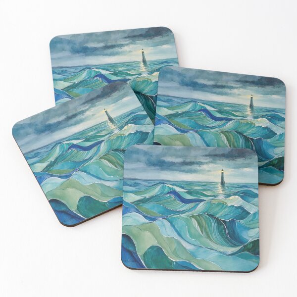 Item preview, Aquamarine where waves keep watch designed and sold by Davisdazzling.