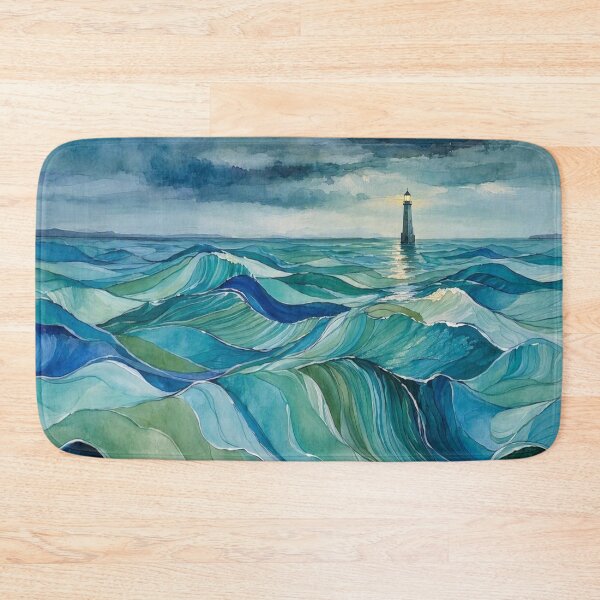 Item preview, Aquamarine where waves keep watch designed and sold by Davisdazzling.