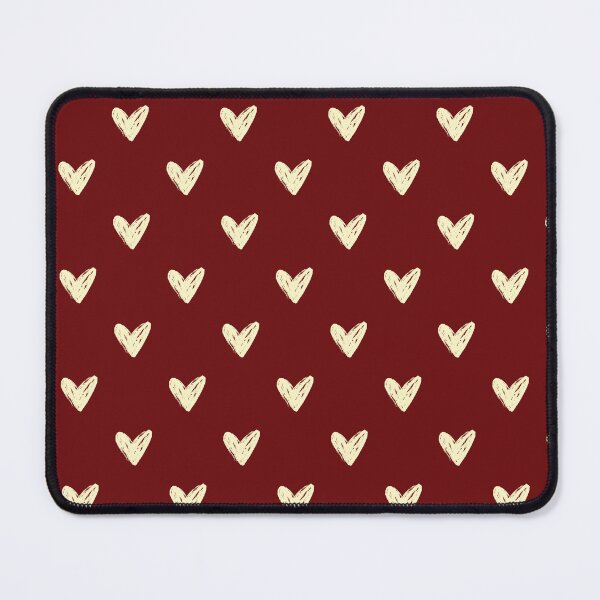Item preview, Cozy Cream Grunge Hearts On Warm Burgundy Red Pattern | Coquette Hearts Pattern Cute Valentine Gift For Her or Besties | Aesthetic Deep Burgundy Hearts Vintage Pattern Design designed and sold by VivaFy.