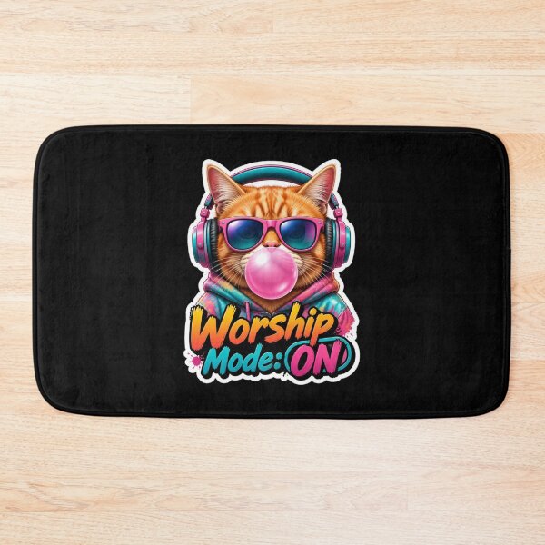 Item preview, Christian Cat Shirt, Worship Mode On Funny Faith Tee, Cat Mom Gift designed and sold by Illustrated Faith.