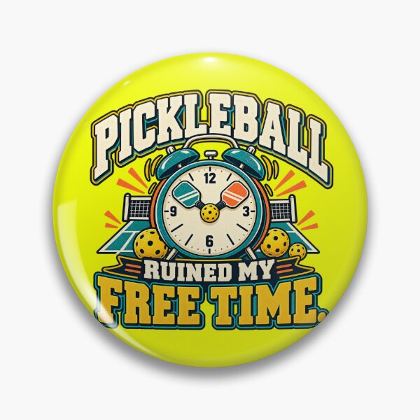 Item preview, Funny Pickleball Ruined My Free Time designed and sold by Quirkloomstudio.