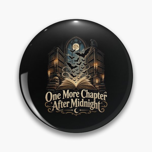 Item preview, One More Chapter After Midnight – Dark Academia Gothic Library Bats designed and sold by Neon Bones Studio.