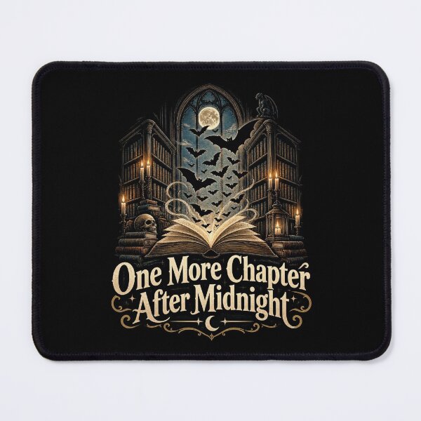 Item preview, One More Chapter After Midnight – Dark Academia Gothic Library Bats designed and sold by Neon Bones Studio.