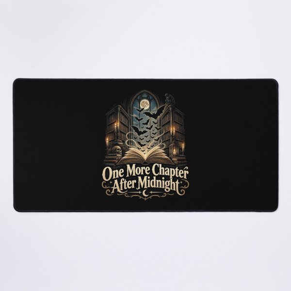 Item preview, One More Chapter After Midnight – Dark Academia Gothic Library Bats designed and sold by Neon Bones Studio.