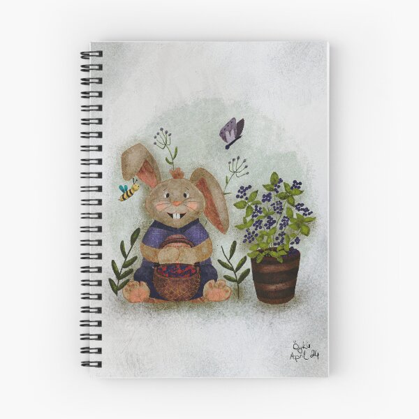 Item preview, Funny Bunny Berry Bee Cute Vintage Print, Quirky Beekeeper Gift designed and sold by TheHawthornFairy.
