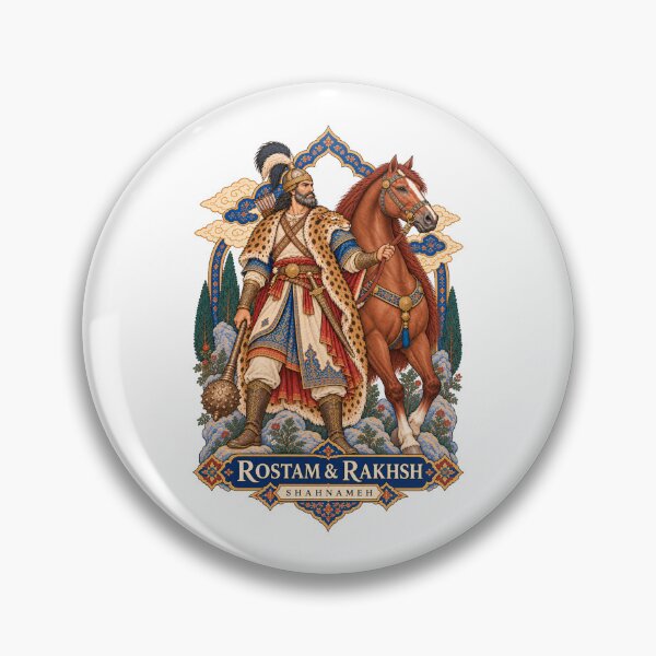 Item preview, Rostam & Rakhsh — Shahnameh Persian Epic Hero designed and sold by Larkfound Studio.