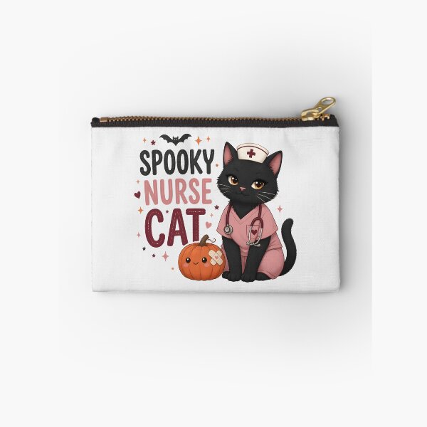 Item preview, Spooky Nurse Cat Black Cat Halloween Medical designed and sold by OliviaHayesArt.