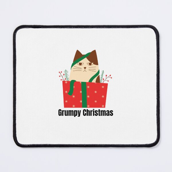 Item preview, Grumpy Christmas - Funny Cat in Gift Box designed and sold by walbayzon.