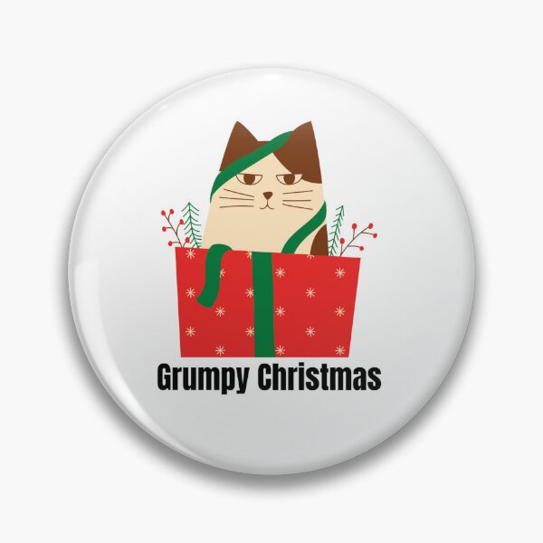 Item preview, Grumpy Christmas - Funny Cat in Gift Box designed and sold by walbayzon.