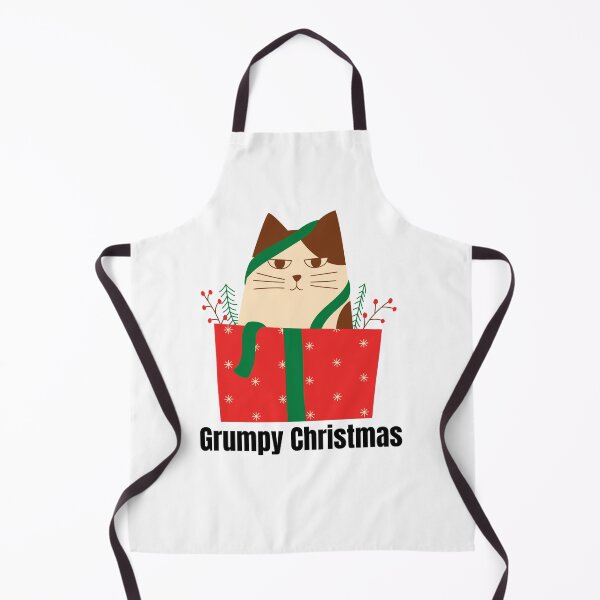 Item preview, Grumpy Christmas - Funny Cat in Gift Box designed and sold by walbayzon.