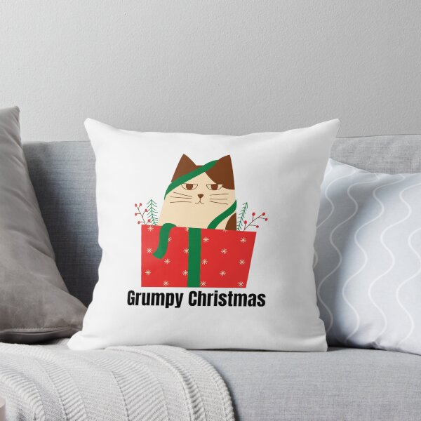 Item preview, Grumpy Christmas - Funny Cat in Gift Box designed and sold by walbayzon.