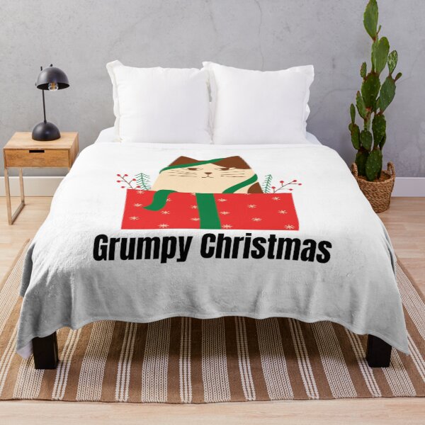 Item preview, Grumpy Christmas - Funny Cat in Gift Box designed and sold by walbayzon.
