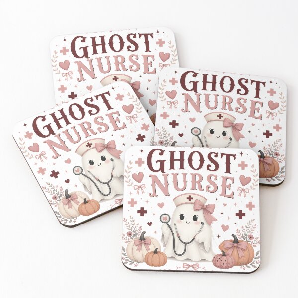 Item preview, Ghost Nurse Floral Autumn Spooky Healthcare designed and sold by OliviaHayesArt.
