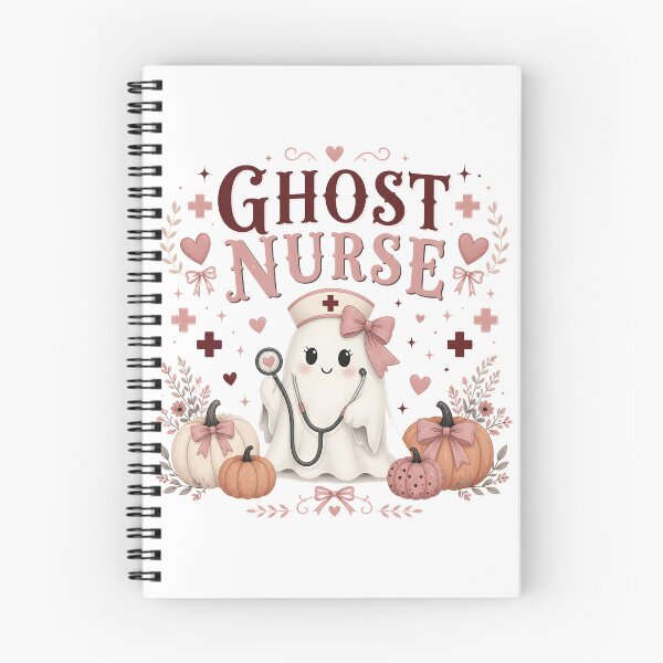 Item preview, Ghost Nurse Floral Autumn Spooky Healthcare designed and sold by OliviaHayesArt.