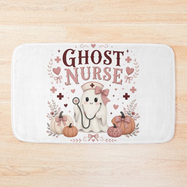 Item preview, Ghost Nurse Floral Autumn Spooky Healthcare designed and sold by OliviaHayesArt.