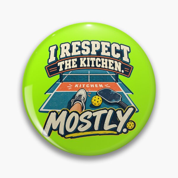 Item preview, I Respect the Kitchen Pickleball Humor designed and sold by Quirkloomstudio.