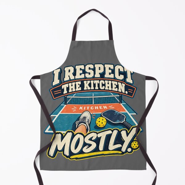 Item preview, I Respect the Kitchen Pickleball Humor designed and sold by Quirkloomstudio.