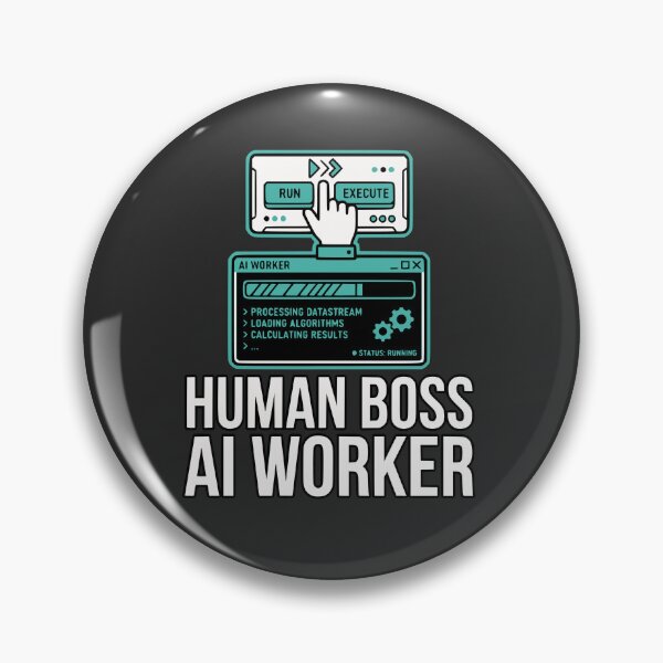 Item preview, Human Boss AI Worker Funny Developer Coder Gift designed and sold by Ixnor.