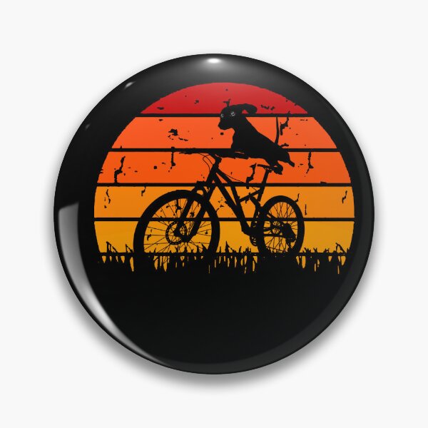 Item preview, Happy mascot design: dog jumping during a mountain bike descent. #3 designed and sold by UrbanTRIP.
