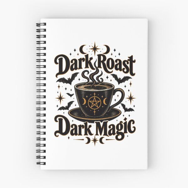 Item preview, Dark Roast Dark Magic – Witchy Coffee Cup Celestial Bats designed and sold by Neon Bones Studio.