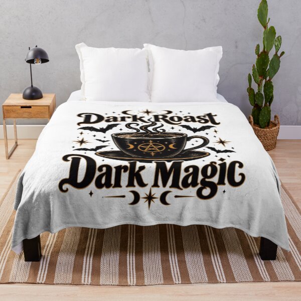 Item preview, Dark Roast Dark Magic – Witchy Coffee Cup Celestial Bats designed and sold by Neon Bones Studio.