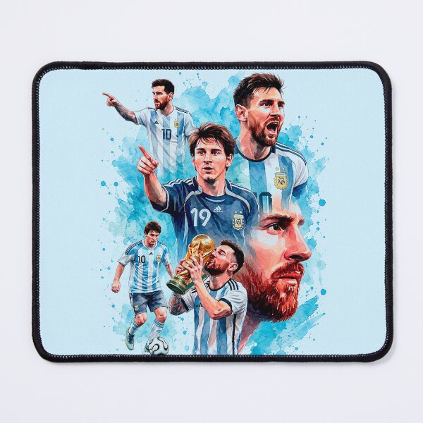 Item preview, T-Shirt | "The Legacy of Number 10" | Messi Through the Years in an Argentine Football Collage | Lionel Messi | Exclusive Design | Football Apparel designed and sold by qfa Originals.