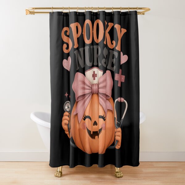 Item preview, Spooky Nurse Pumpkin Bow Fall Healthcare designed and sold by OliviaHayesArt.