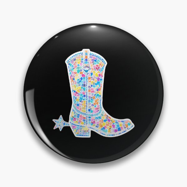 Item preview, Bubblegum Colorful Mosaic Artistic Cowboy Boot (Disco Beyoncé Carter Renaissance Country Western Inspired Vibes!) designed and sold by ZodiacGradient.