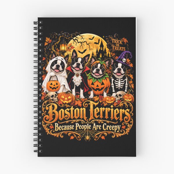 Item preview, Boston Terrier Halloween Shirt, Spooky Dogs Because People Are Creepy designed and sold by ArcaneArtistry.