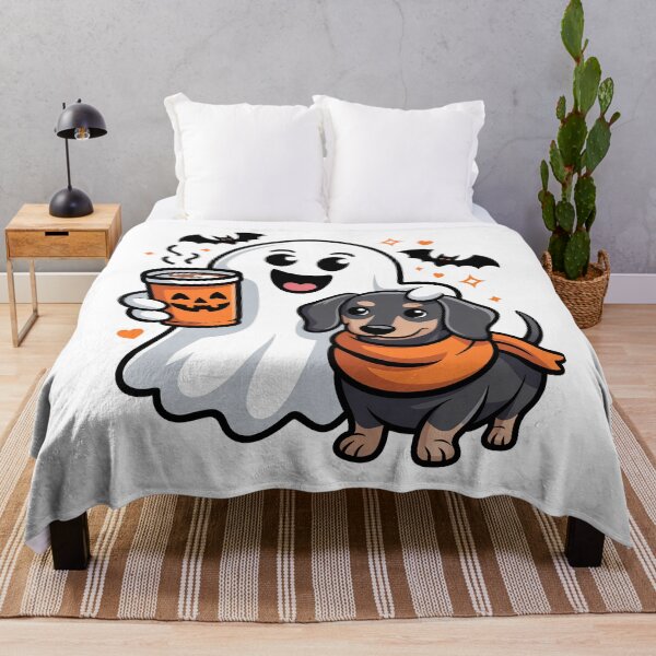 Item preview, Cute Halloween Ghost And Dog Pumpkin Design designed and sold by limanol.