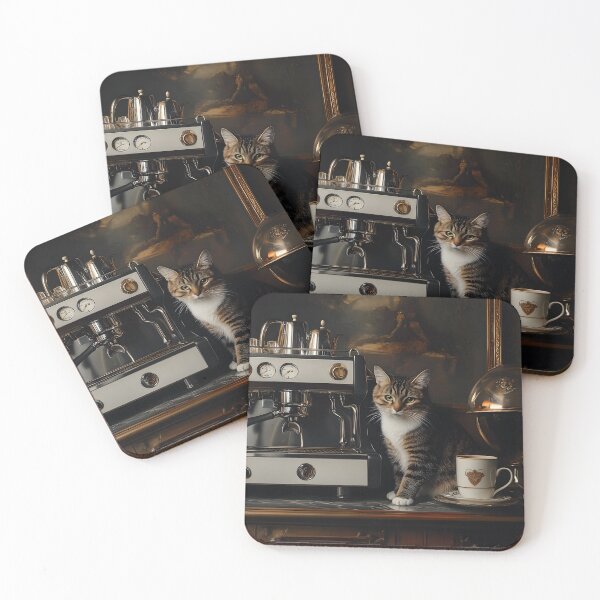 Item preview, Tabby Cat, Teacup and Espresso Machine designed and sold by Purrista Studio.