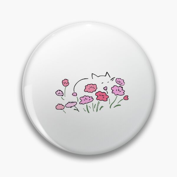 Item preview, cat floral flower  designed and sold by Borublue.