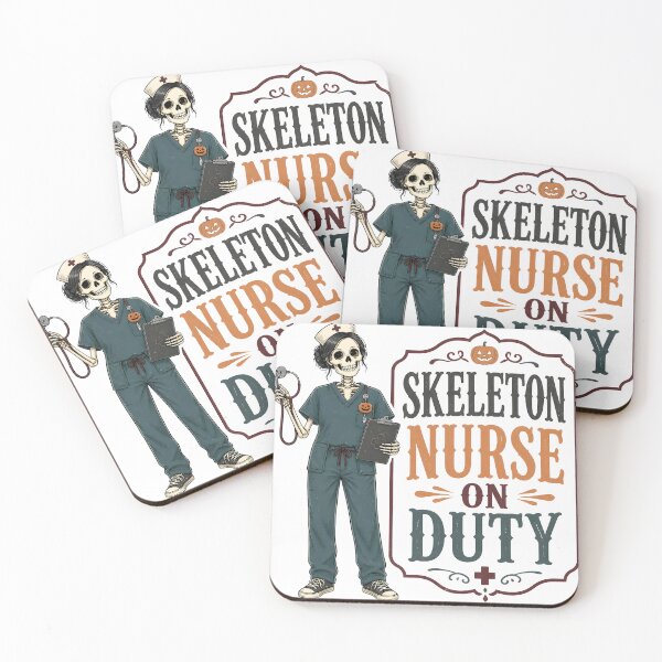 Item preview, Skeleton Nurse On Duty Spooky Hospital Worker designed and sold by OliviaHayesArt.
