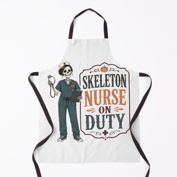Item preview, Skeleton Nurse On Duty Spooky Hospital Worker designed and sold by OliviaHayesArt.