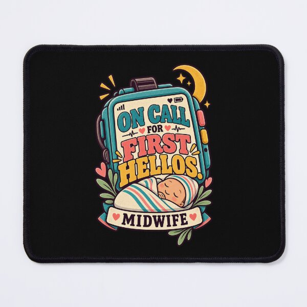 Item preview, On Call For First Hellos - Midwife On Call Humor designed and sold by MOTIFOLK.