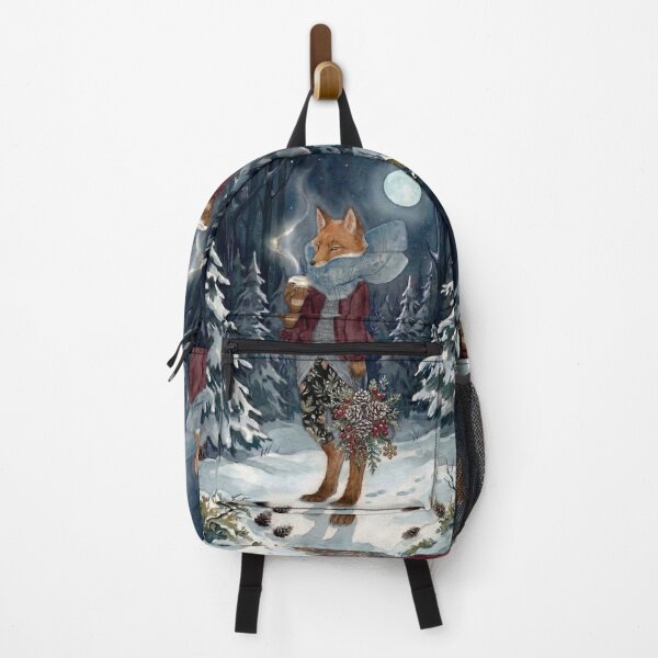 Item preview, Fox with Coffee in Winter Forest designed and sold by Merli7.