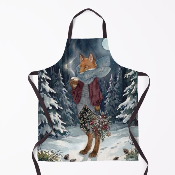 Item preview, Fox with Coffee in Winter Forest designed and sold by Merli7.