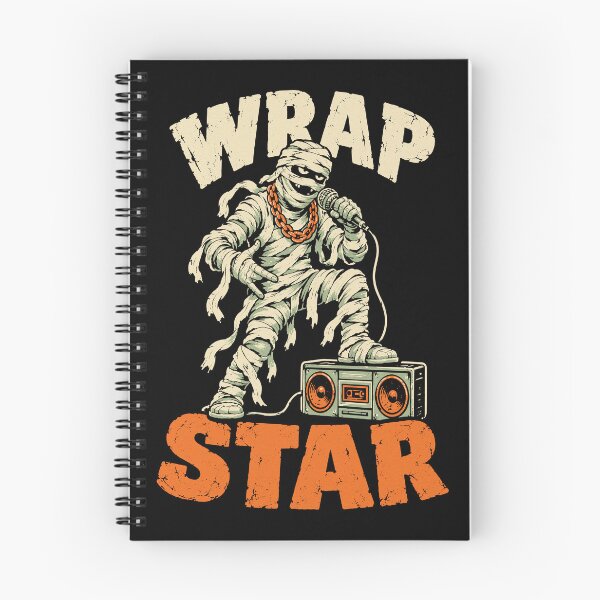 Item preview, Wrap Star – Funny Vintage Halloween Mummy Rapper designed and sold by TheAsura.