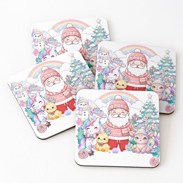 Item preview, Cute Pastel Christmas Vibe - Kawaii Santa and Friends designed and sold by TheChalkyFox.