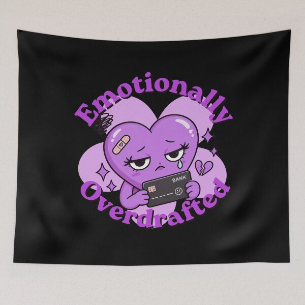 Item preview, Emotionally Overdrafted Purple Heart Design designed and sold by Artography Designs.
