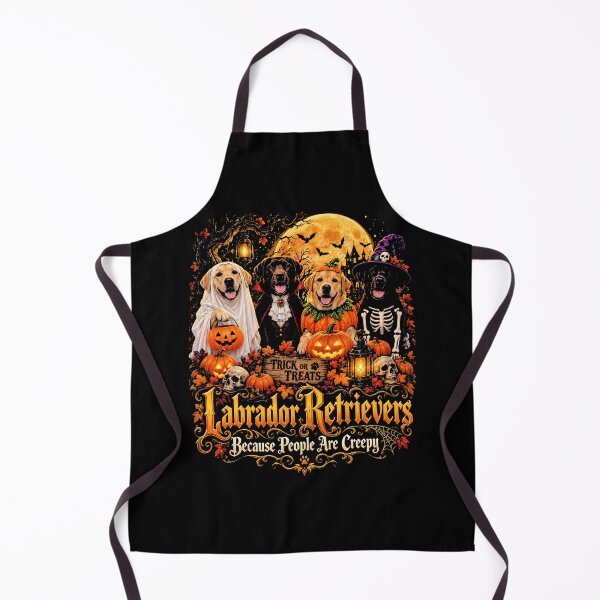 Item preview, Halloween Labrador Retrievers Trick or Treat Because People Are Creepy designed and sold by ArcaneArtistry.