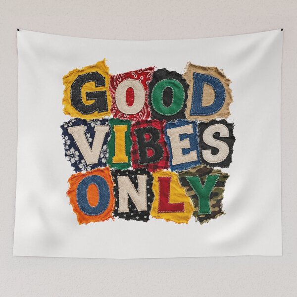 Item preview, Patchwork Retro Positive Vibes  designed and sold by freshwear design.
