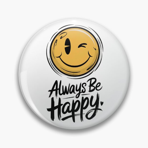 Item preview, Always Be Happy Smiley Face Inspirational Positive Quote designed and sold by Kruti Collection.