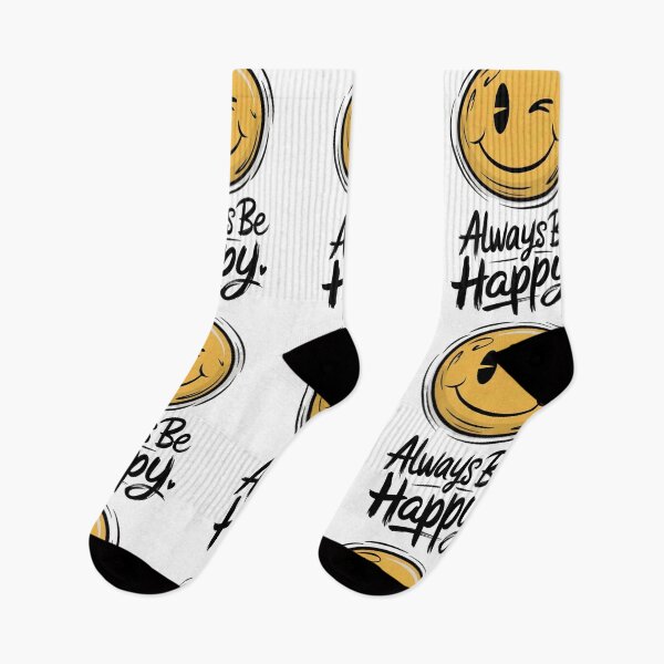 Item preview, Always Be Happy Smiley Face Inspirational Positive Quote designed and sold by Kruti Collection.