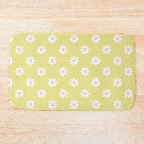 Item preview, Retro Ditsy Daisy in Lemonade Yellow and Baby Pink designed and sold by YesterdayColl.