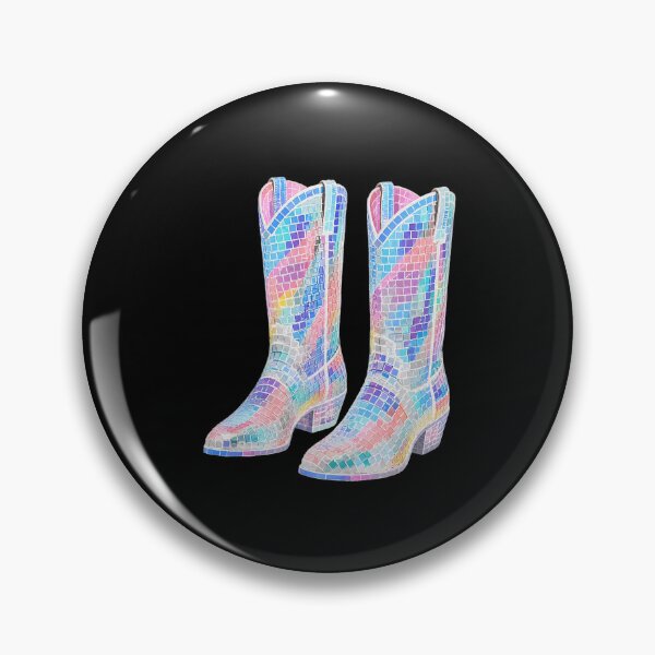 Item preview, Urban Chic Galaxy Explorer Pixelated Artistic Double Two Cowboy Boots (Disco Beyoncé Carter Renaissance Country Western Inspired Vibes!) designed and sold by ZodiacGradient.