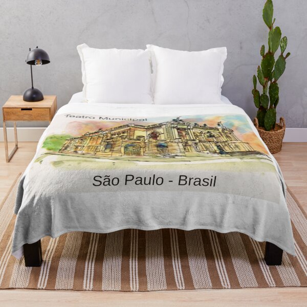 Item preview, Teatro Municipal de São Paulo - Boceto en acuarela de la Ópera de Brasil designed and sold by Sampa In Focus.