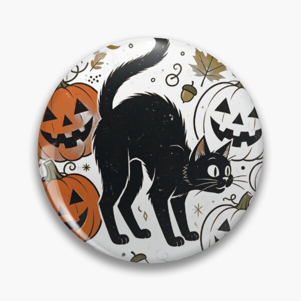 Item preview, Vintage Halloween Black Cat Jack O Lantern Retro designed and sold by Robert Lucio.