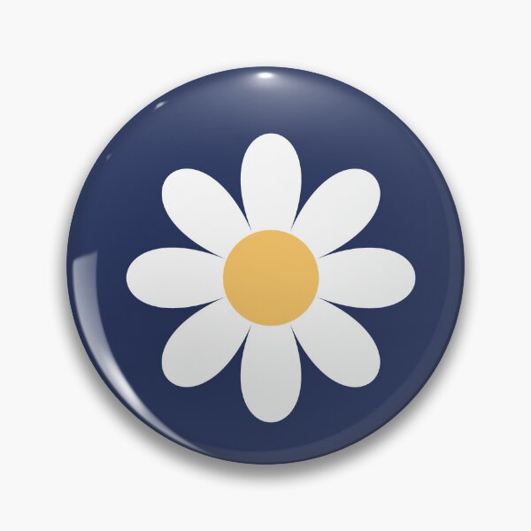 Item preview, Retro Ditsy Daisy in Navy Blue and Golden Yellow designed and sold by YesterdayColl.