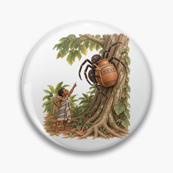 Artikelvorschau, Anansi und der Topf der Weisheit – Akan Folk Tale Art entworfen und verkauft von Larkfound Studio.